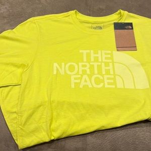 The North Face brand neon yellow t-shirt